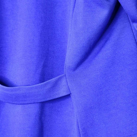 CiTY CHIC winter jacket cobalt blue open cropped blazer size 14 - Picture 8 of 15